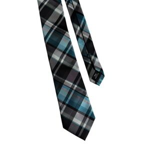 JF J Ferrar Mens Madras Plaid Tie Quiet Luxury Old Money Career Formal